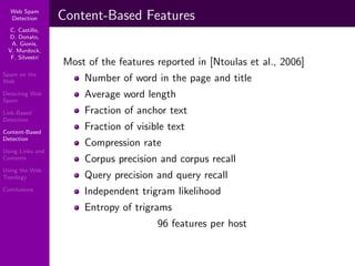 Using Topology to Identify Spam (SIGIR 2007)