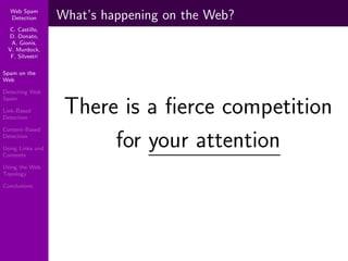 Using Topology to Identify Spam (SIGIR 2007)