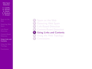 Using Topology to Identify Spam (SIGIR 2007)