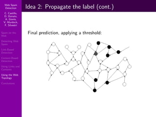 Using Topology to Identify Spam (SIGIR 2007)