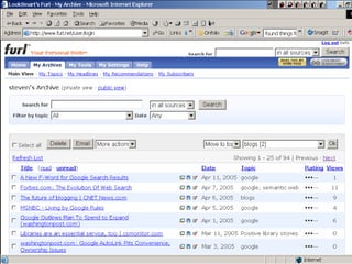 Using Web 2.0 For Keeping Yourself and Others “Kept Up”