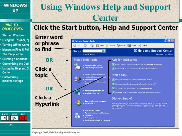 Using Windows XP