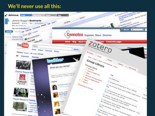 We’ll never use all this:
 