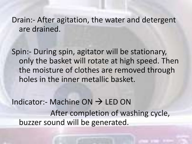 Using 8051 microcontroller based washing machine control ppt