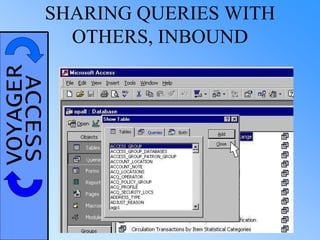 VOYAGERACCESSSHARING QUERIES WITH
OTHERS, INBOUND
 