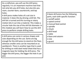 Using a drill press | PPTX