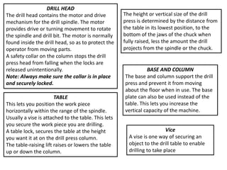 Using a drill press | PPTX
