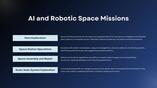 The Transformative Role of Artificial Intelligence in Advancing Space ...