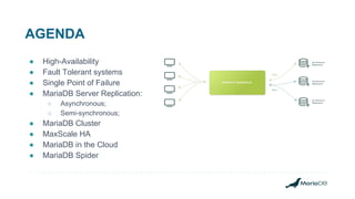 Using all of the high availability options in MariaDB | PDF