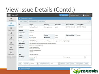 View Issue Details (Contd.)
 