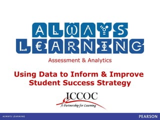 Assessment & Analytics Using Data to Inform & Improve  Student Success Strategy 