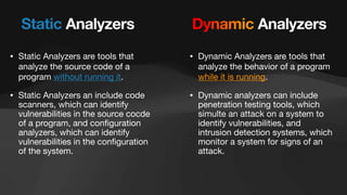 Using Analyzers to Resolve Security Problems | PPT