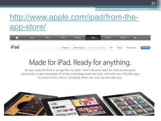 31


http://www.apple.com/ipad/from-the-
app-store/
 