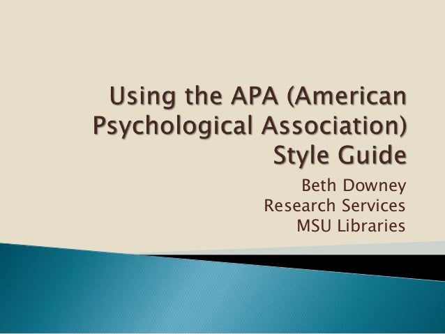 using apa style 2015 apa format guidelines 2015