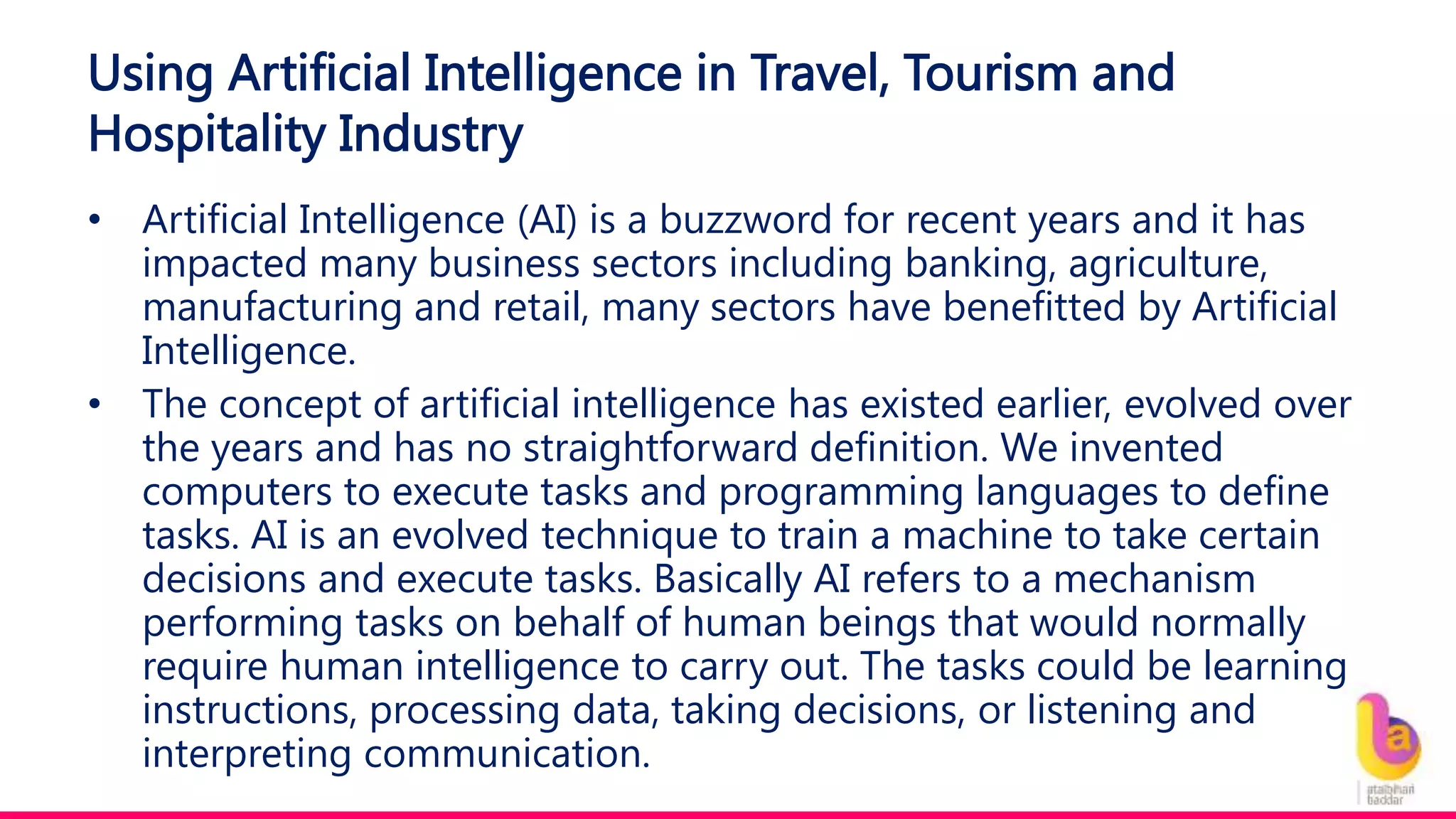Artificial intelligence in travel and hospitality industry 60 photos ...