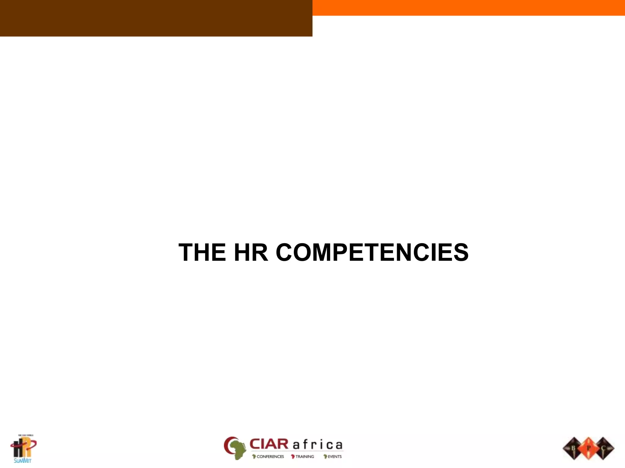 		THE HR COMPETENCIES
