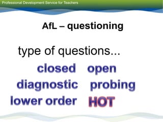 Using Assessment to Support Teaching and Learning.ppt