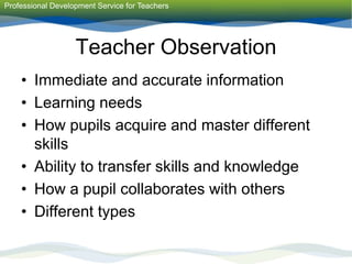 Using Assessment to Support Teaching and Learning.ppt