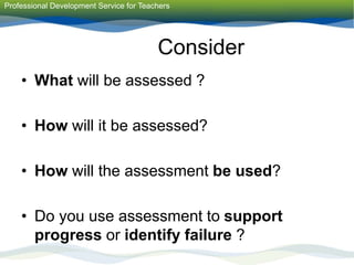 Using Assessment to Support Teaching and Learning.ppt
