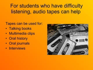 Using audio and visual tools to enhance instruction | PPT