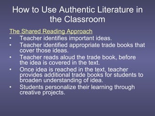 Using authentic literature | PPT