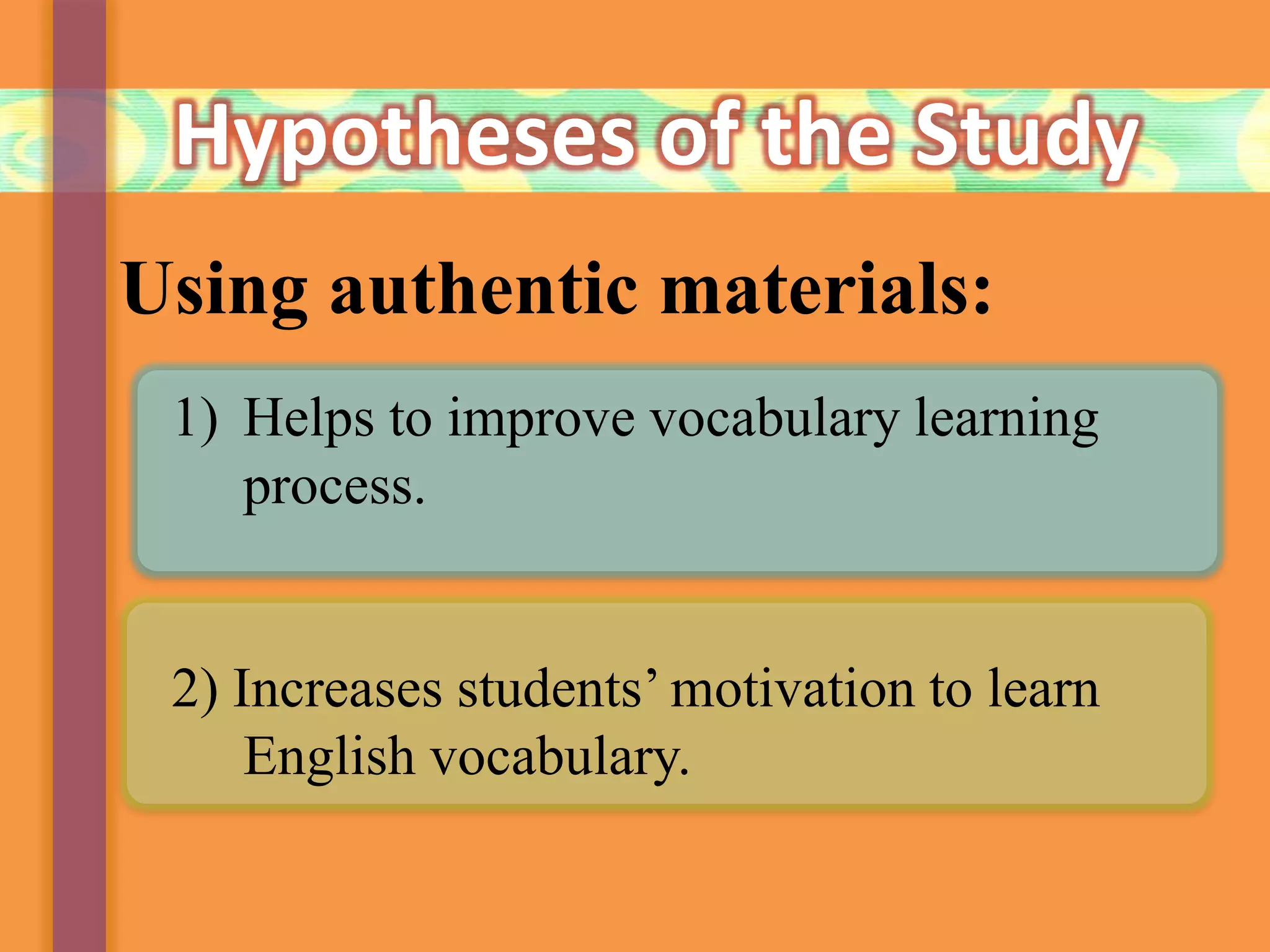 Using authentic materials in teaching second.foreign language