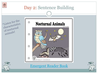 Day 2: Sentence Building
Emergent Reader Book
 