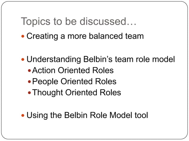 Using Belbin’s Team Role Model | PPTX | Resume Writing and Advice | Job ...