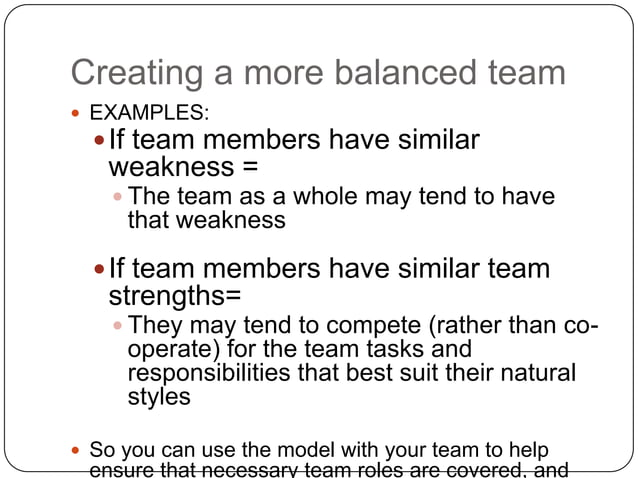 Using Belbin’s Team Role Model | PPTX | Resume Writing and Advice | Job ...