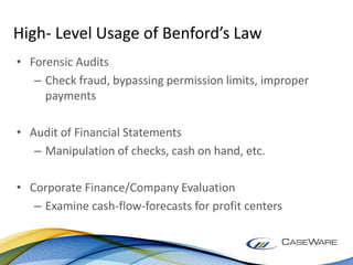 Using benford's law for fraud detection and auditing | PDF