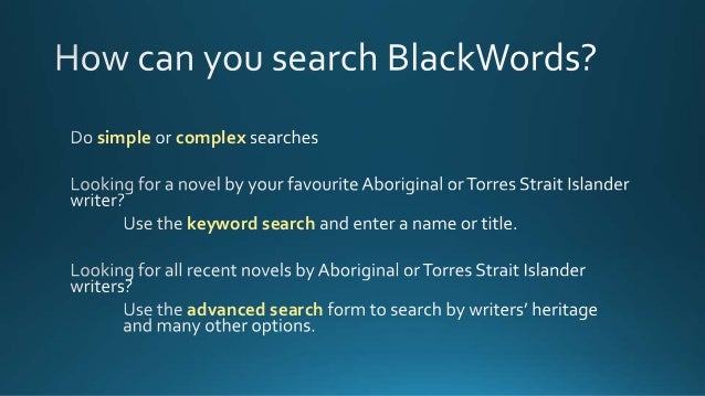 Using BlackWords Slide 3