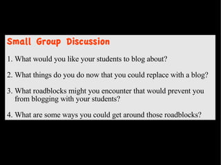Using Blogs to Promote Science Literacy