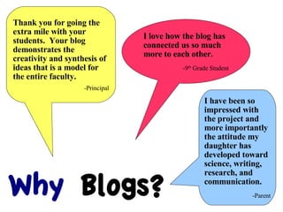Using Blogs to Promote Science Literacy