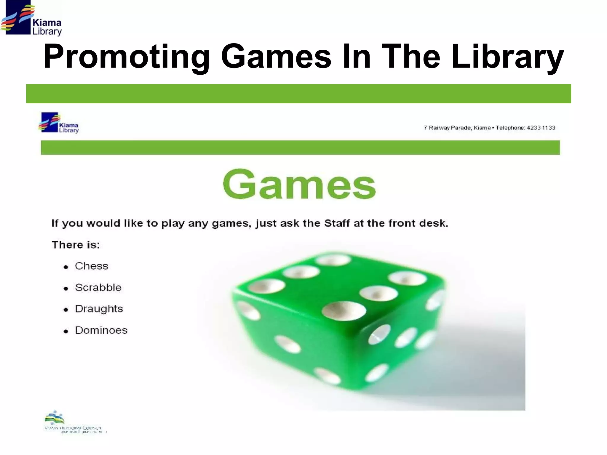 Promoting Games In The Library