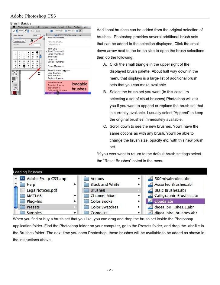 In cs3 why does my define brush preset not work profileultra