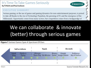 We can collaborate  & innovate (better) through serious games 