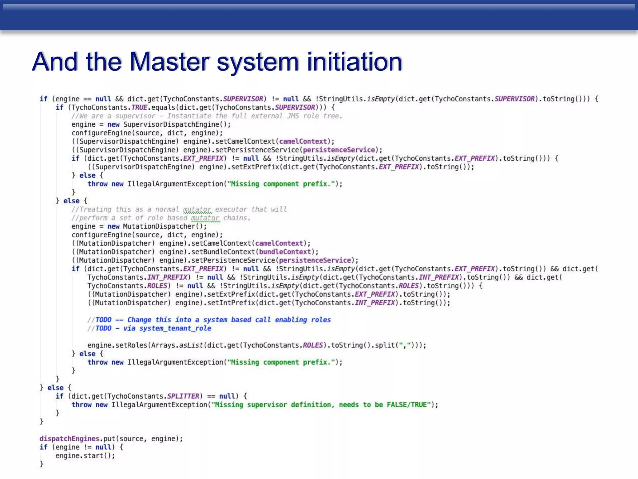 And the Master system initiation 
 