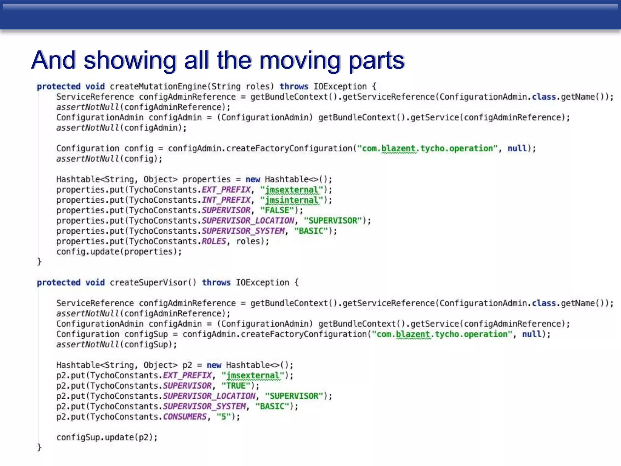 And showing all the moving parts 
 