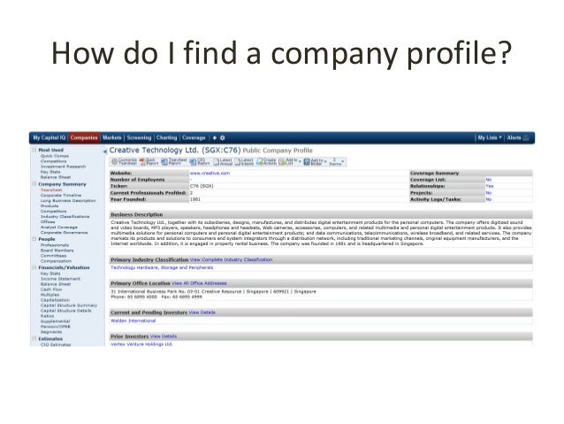 how to do research on a company