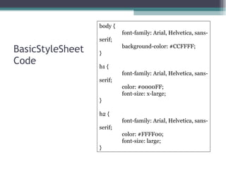 Using Cascading Style Sheets2 | PPT
