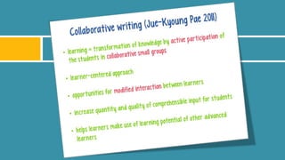 Using cheeseburger paragraph to improve students' information transfer skills