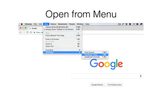 Using Chrome Dev Tools | PDF