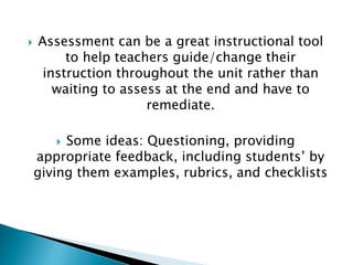 Using Classroom Assesment to Improve Teaching | PPTX