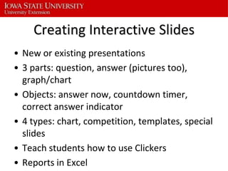 Using Clickers For Instant Feedback Robin Brekke