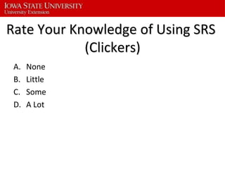 Using Clickers For Instant Feedback Robin Brekke