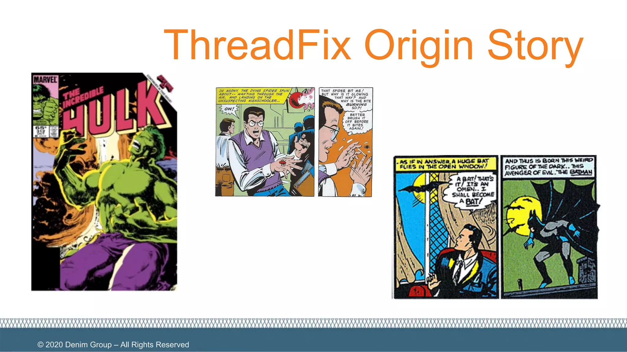 © 2020 Denim Group – All Rights Reserved
ThreadFix Origin Story
 