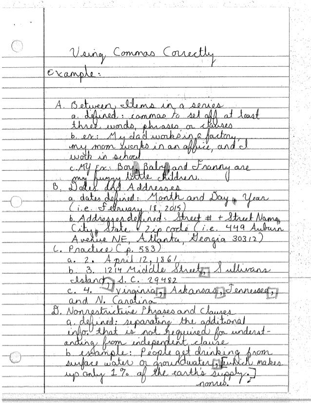 Using commas correctly series