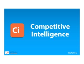 @jeffalytics
Ci
Competitive
Intelligence
 