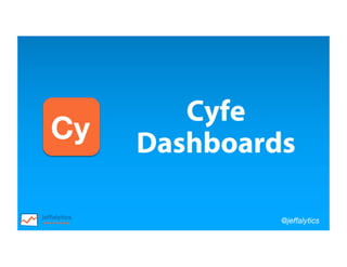 @jeffalytics
Cy
Cyfe
Dashboards
 
