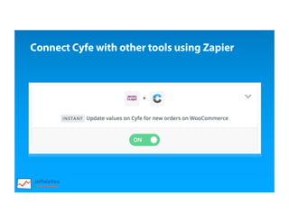 Connect Cyfe with other tools using Zapier
 